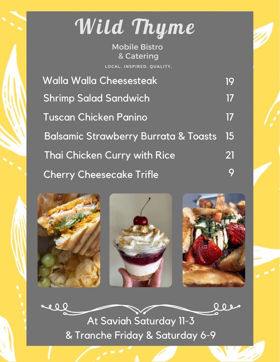 Wild Thyme Photo Menu 1