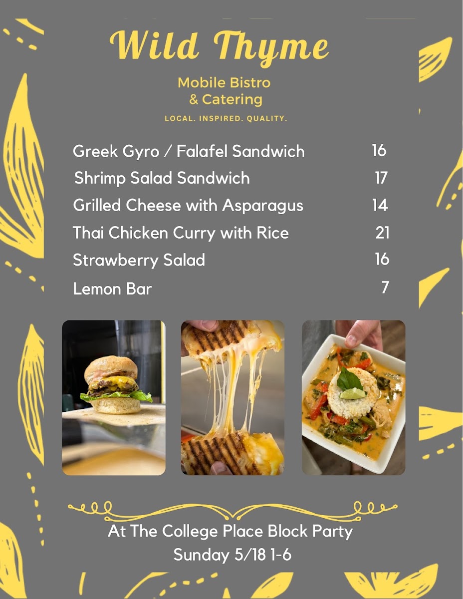Wild Thyme Photo Menu 5