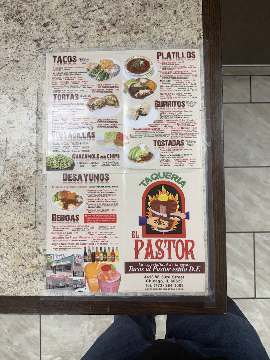 Taquería El Pastor Photo Menu 2