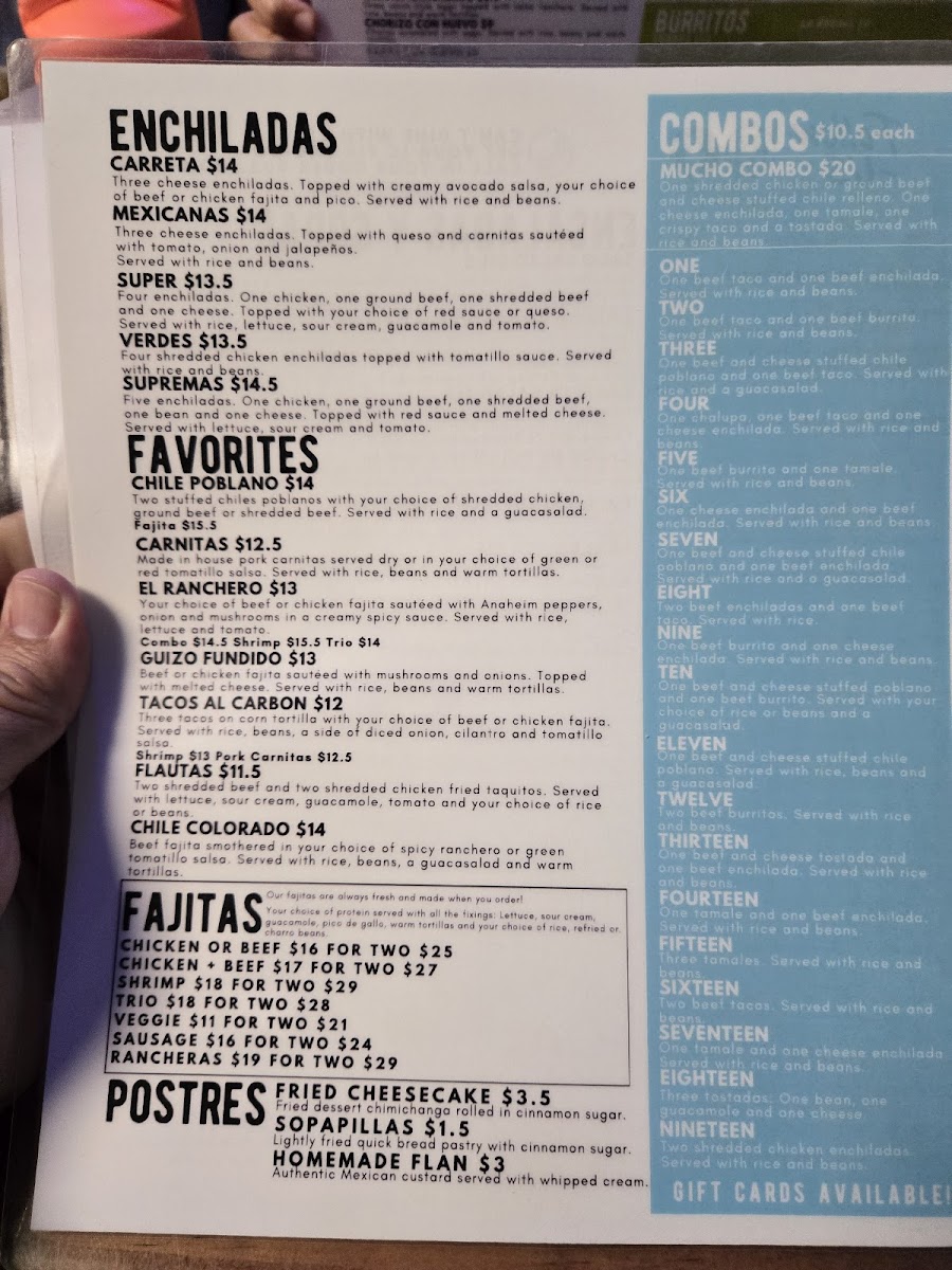 La Carreta Mexican Restaurant Photo Menu 2