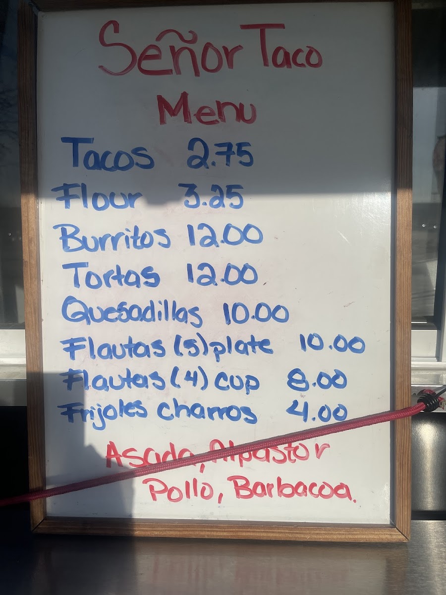 Señor Taco Photo Menu 4