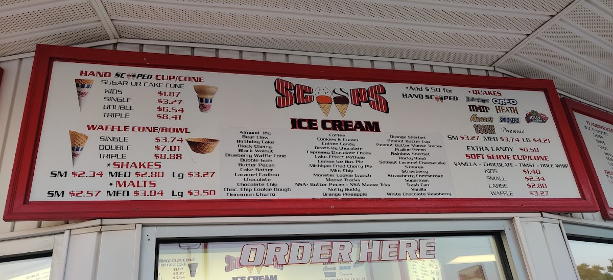 Scoops Ice Cream Photo Menu 4