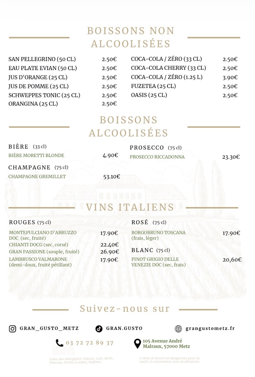 Gran Gusto Photo Menu 2