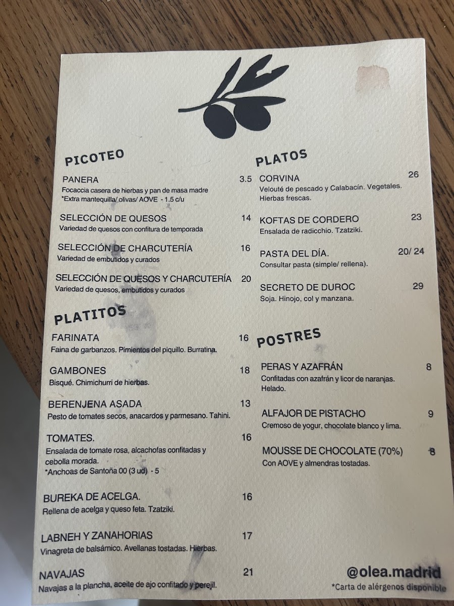 Olea Photo Menu 8