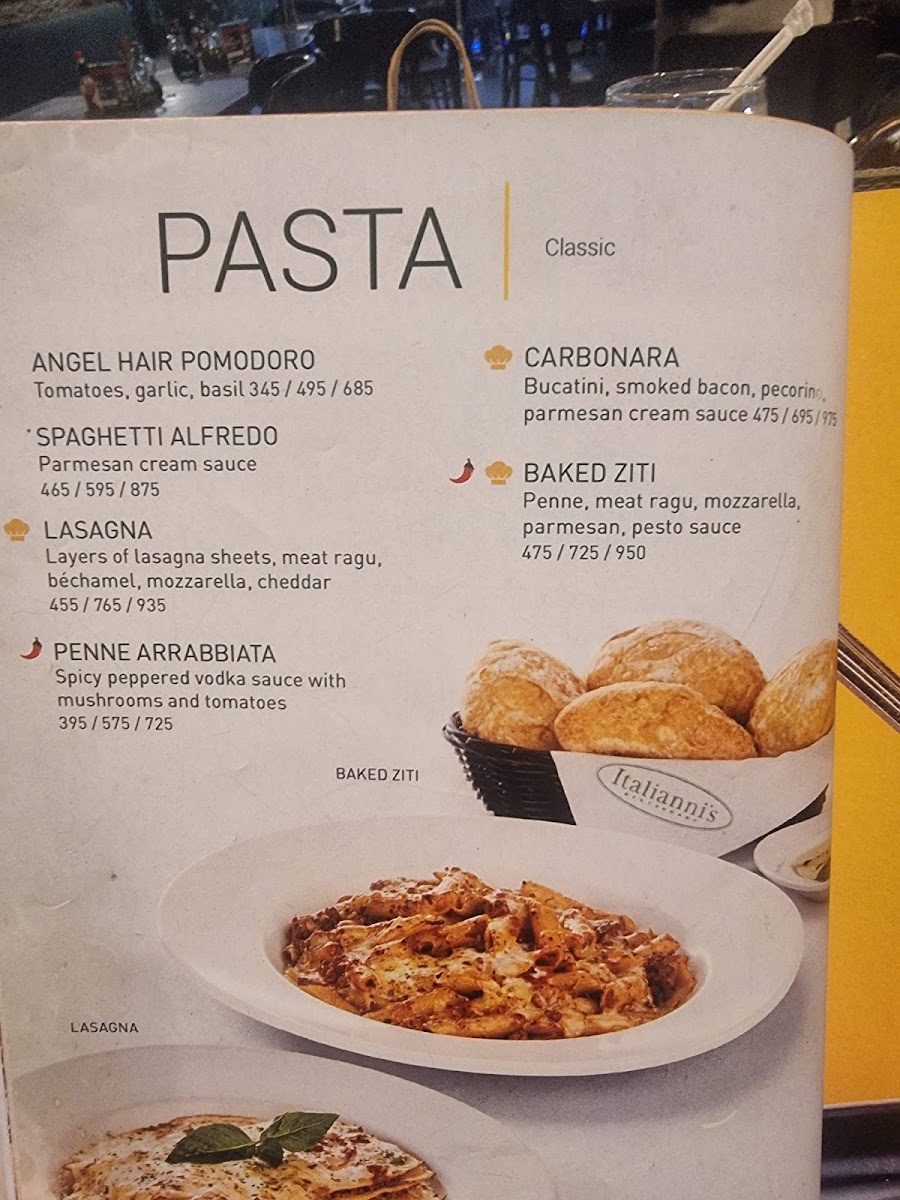 Italianni's Photo Menu 1