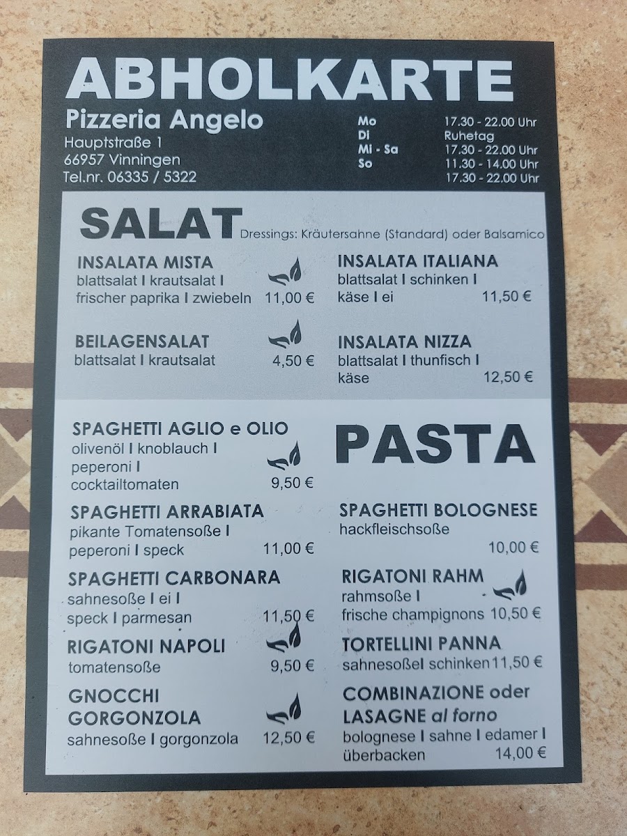 Pizzeria Angelo Photo Menu 2