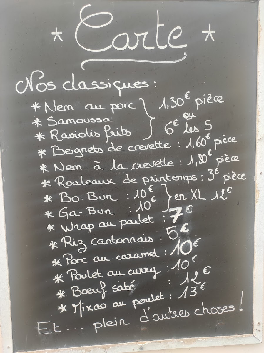 Comme à la Maison Photo Menu 1