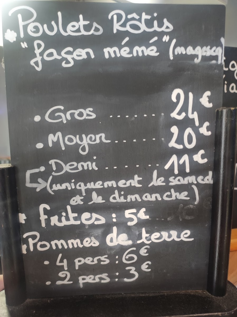 Comme à la Maison Photo Menu 3
