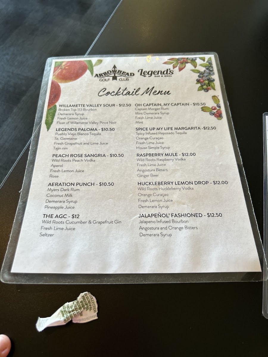 Legend's Bar and Grill Photo Menu 10