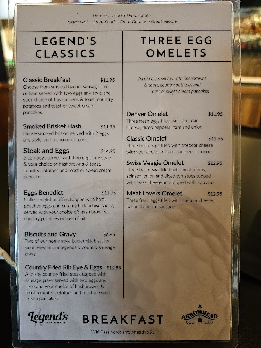 Legend's Bar and Grill Photo Menu 5