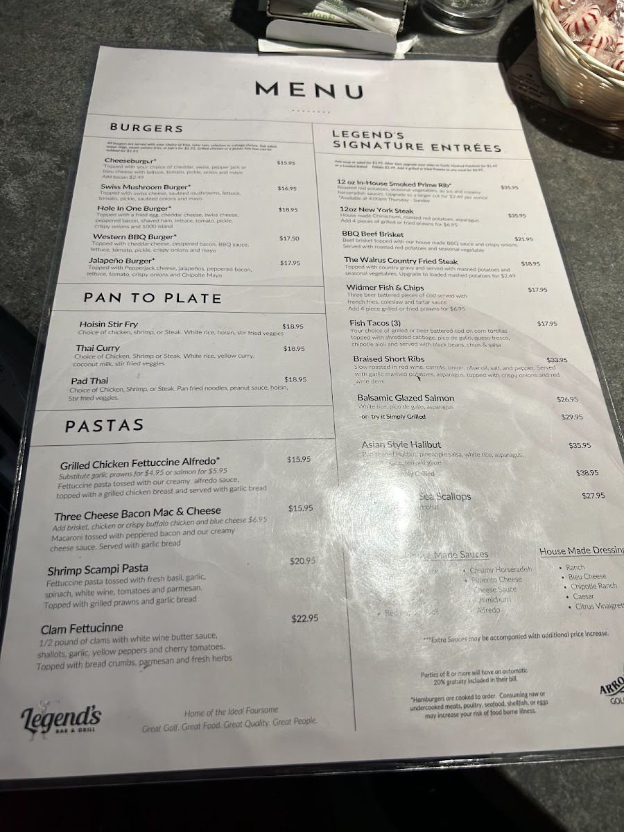 Legend's Bar and Grill Photo Menu 9