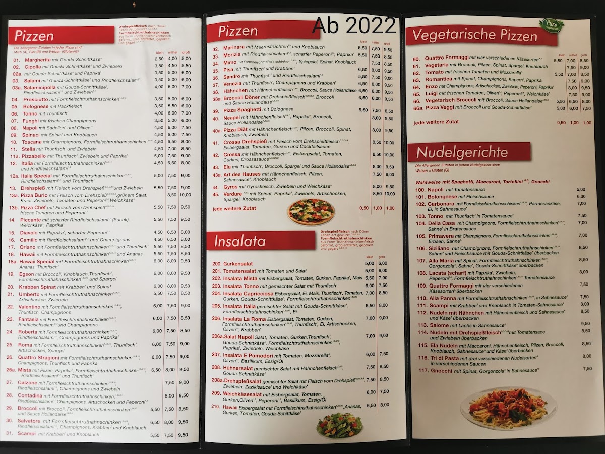 Pizzeria La Roma Photo Menu 2