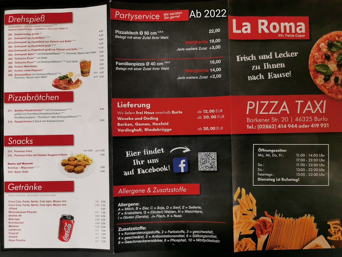 Pizzeria La Roma Photo Menu 3