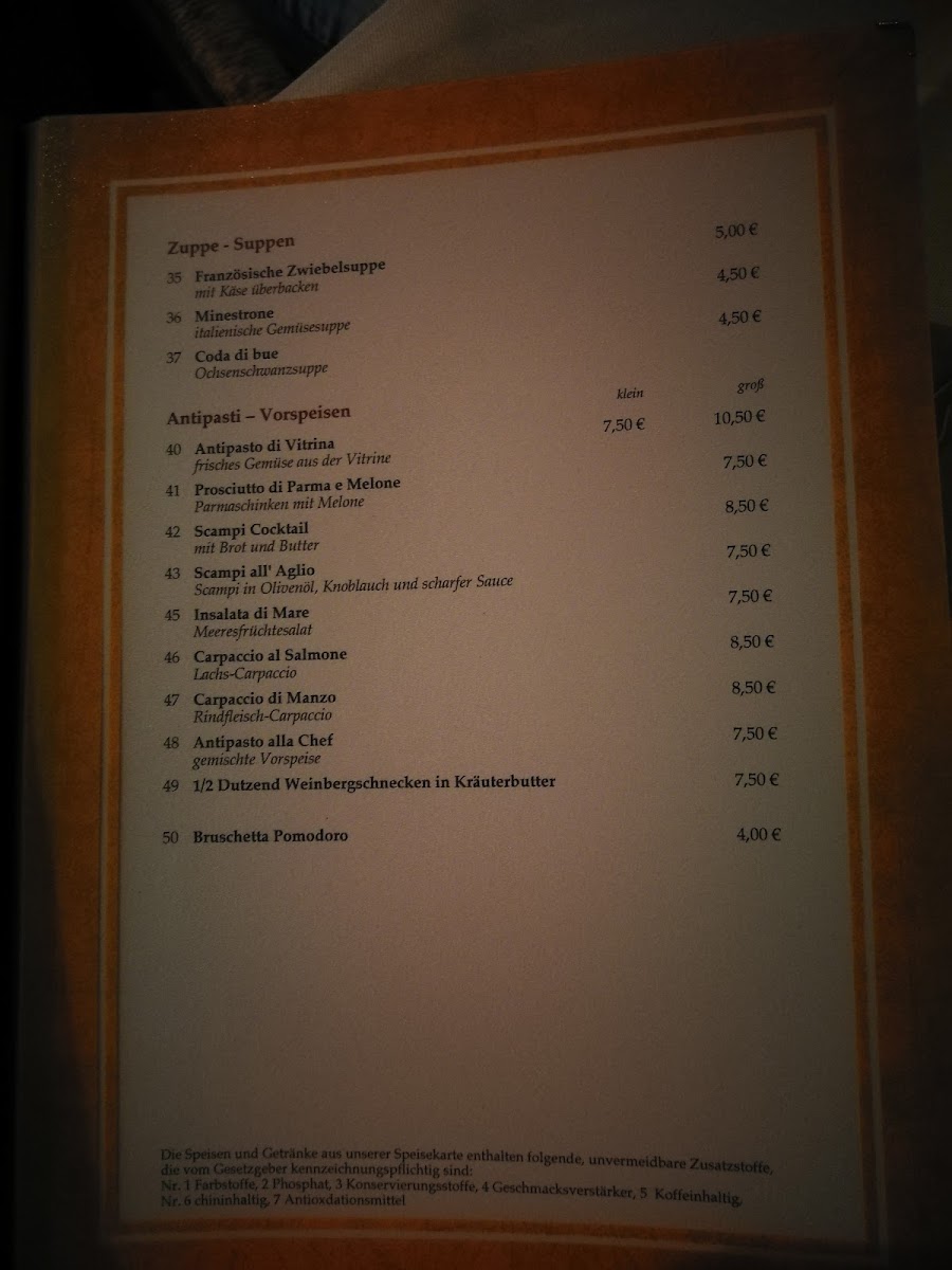 La Scala Photo Menu 2