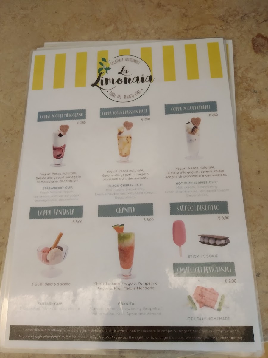 Gelateria La Limonaia Photo Menu 8