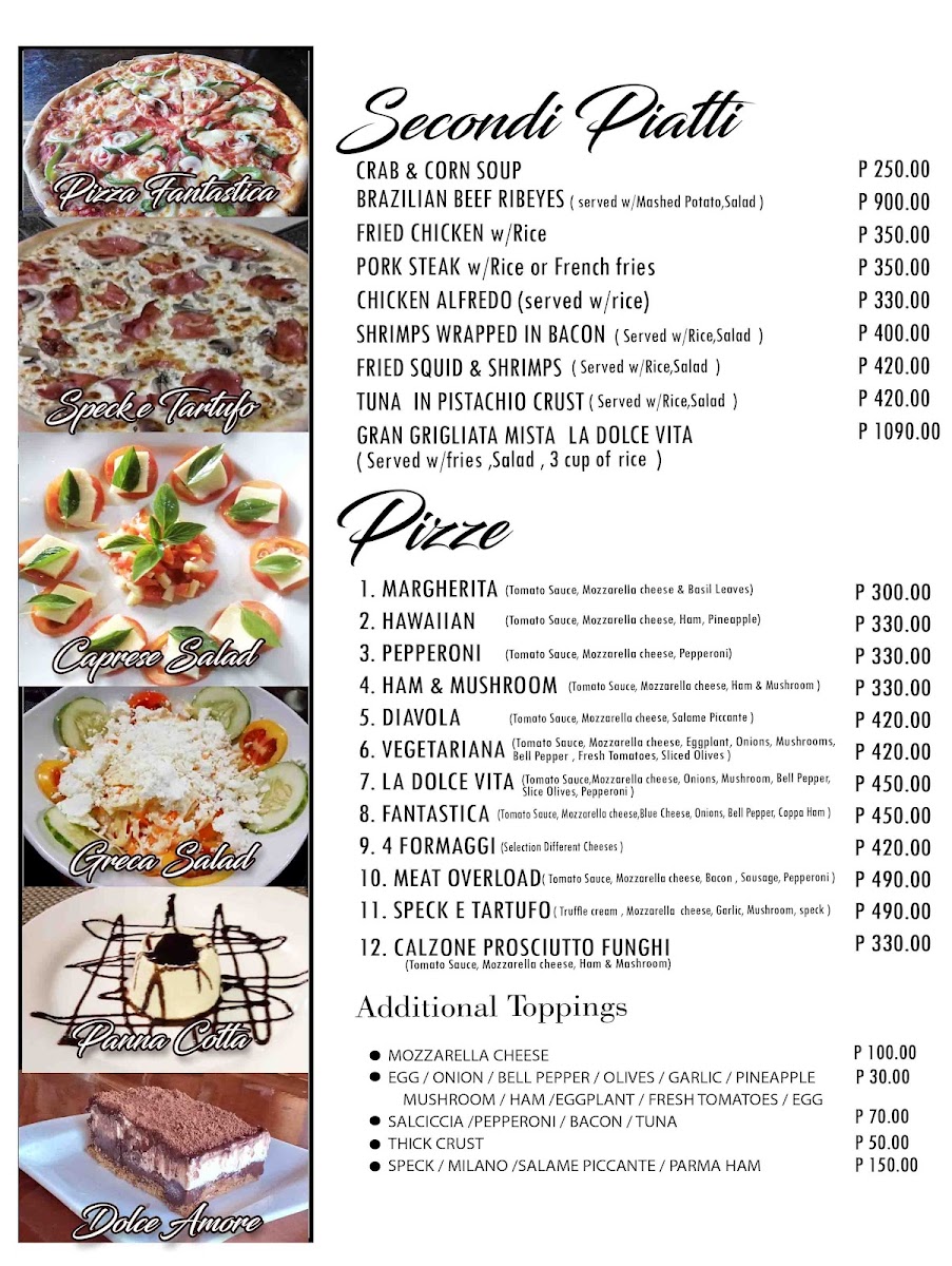La Dolce Vita Photo Menu 2