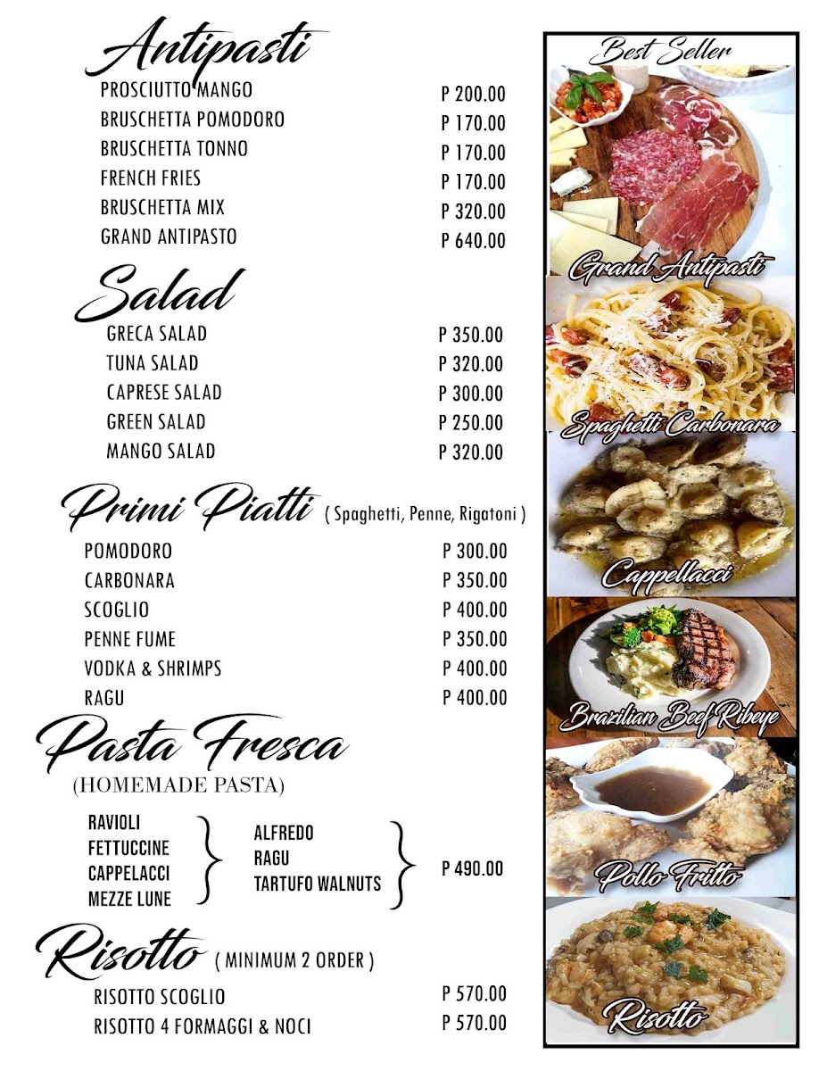 La Dolce Vita Photo Menu 3