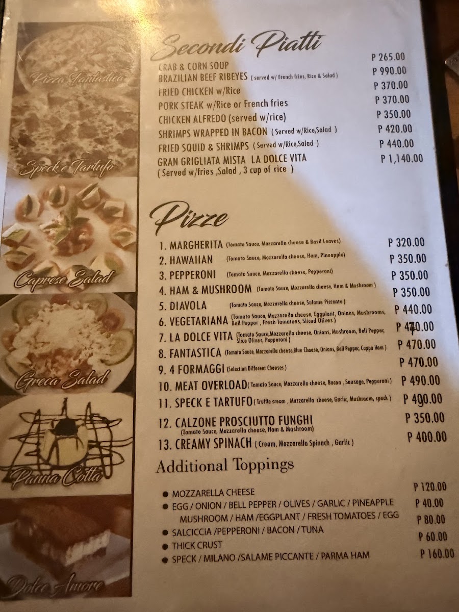 La Dolce Vita Photo Menu 6