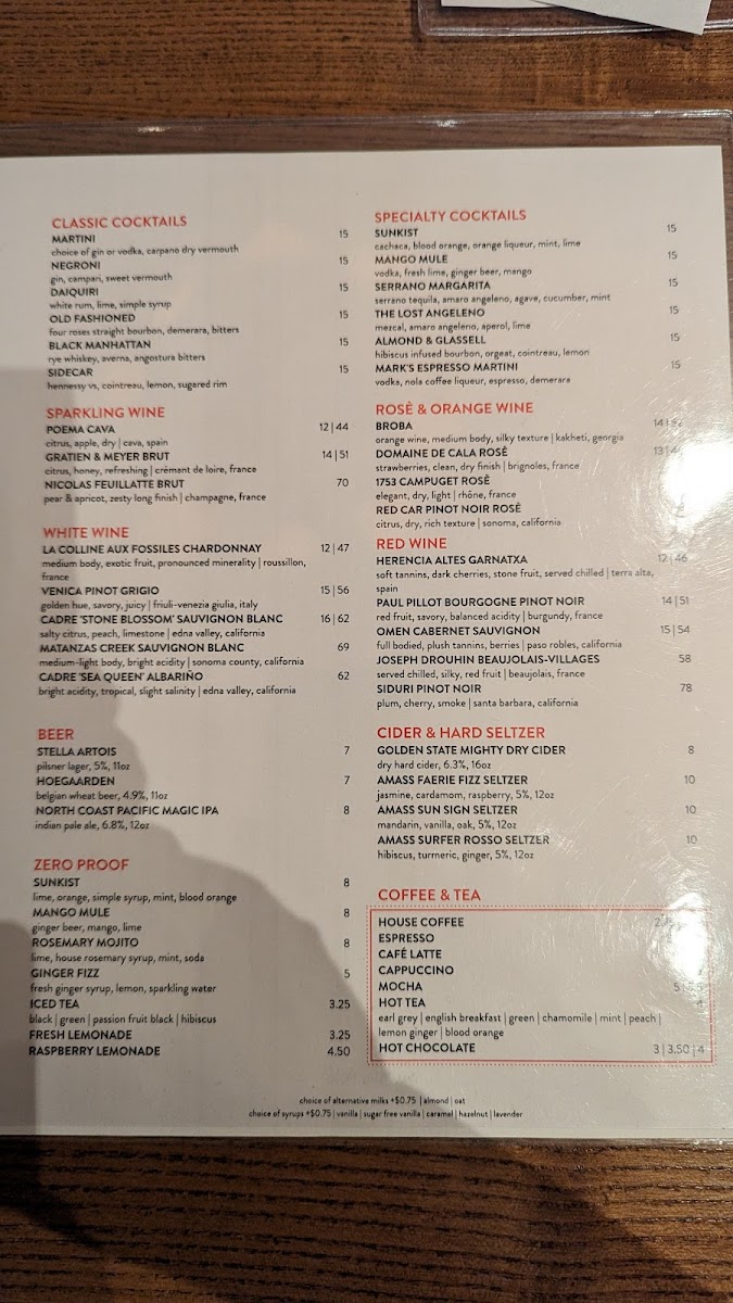 Zinc Café & Bar Photo Menu 8