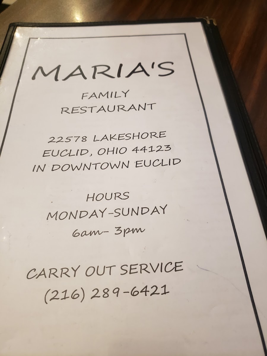 Maria's Family Restaurant Photo Menu 8