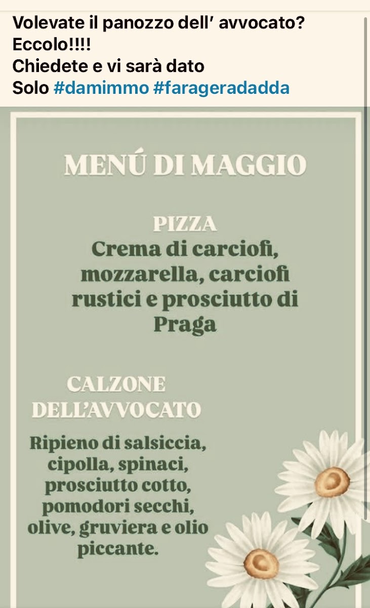 Pizzeria Da Mimmo Photo Menu 1