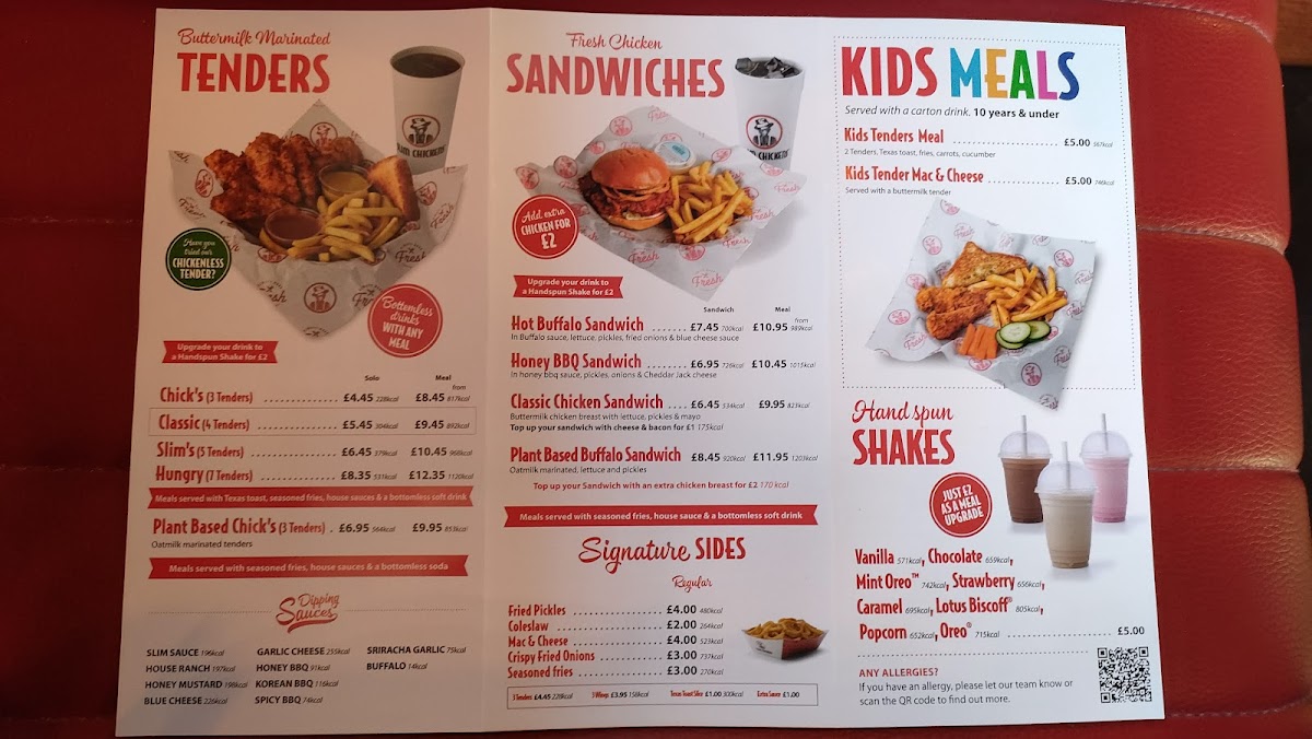 Slim Chickens Photo Menu 1