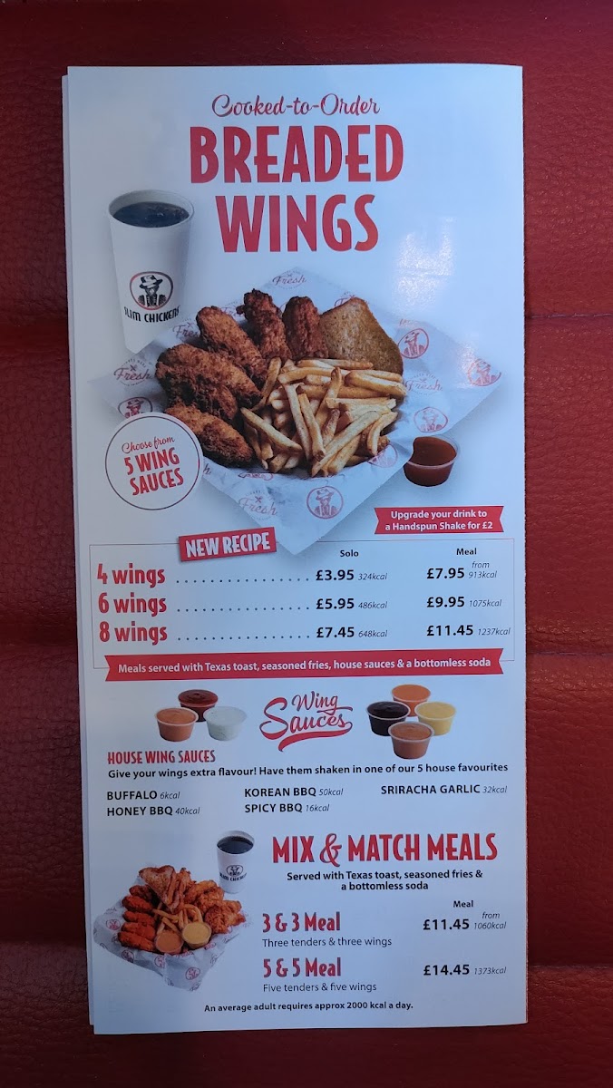 Slim Chickens Photo Menu 2