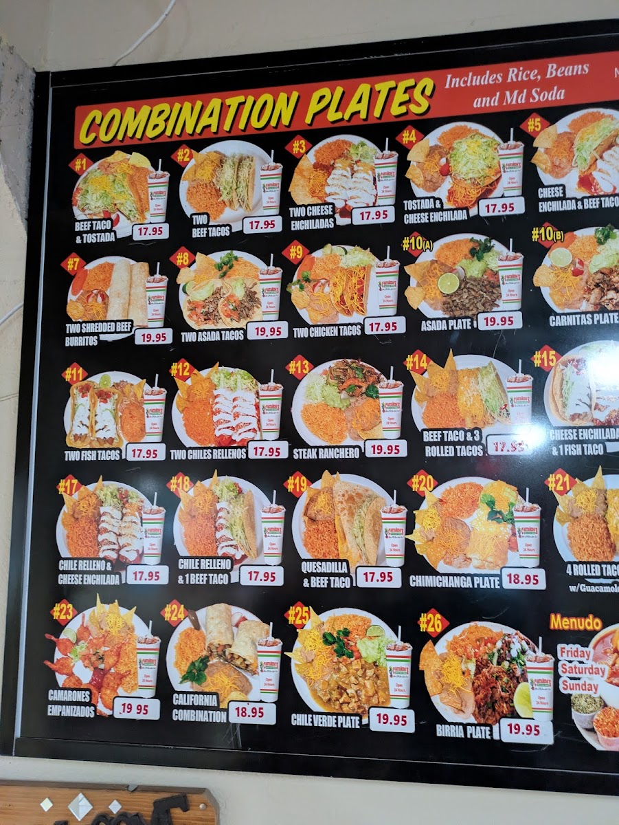 Castañeda's Mexican Food Photo Menu 10
