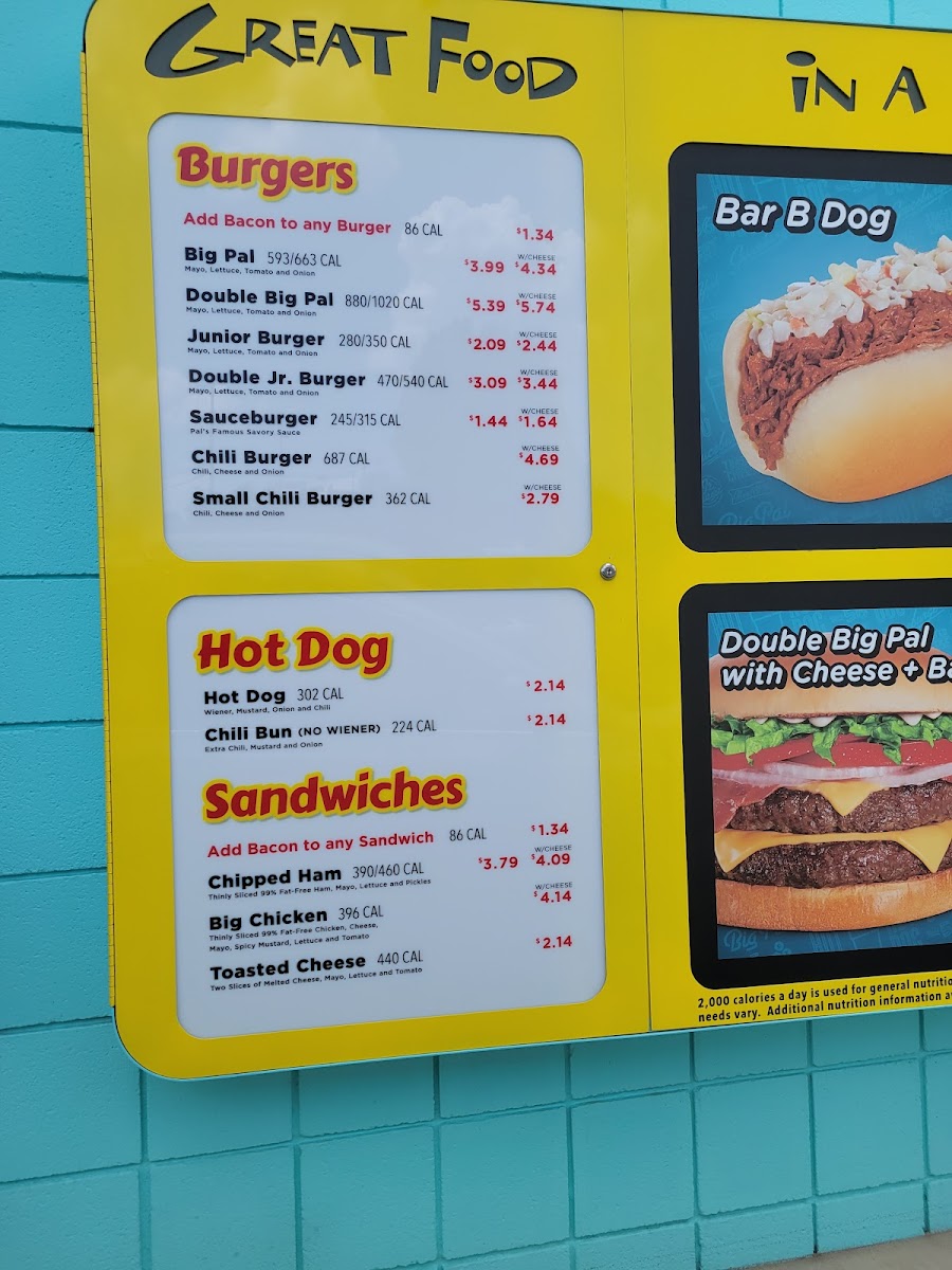 Pal's Sudden Service Photo Menu 2