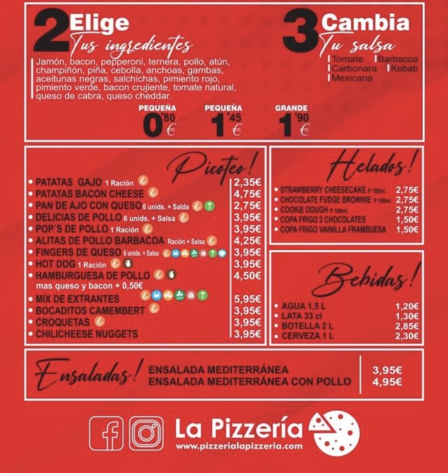 La Pizzería Photo Menu 1
