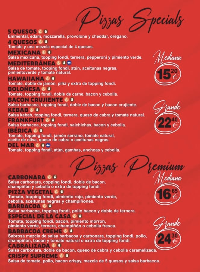 La Pizzería Photo Menu 2