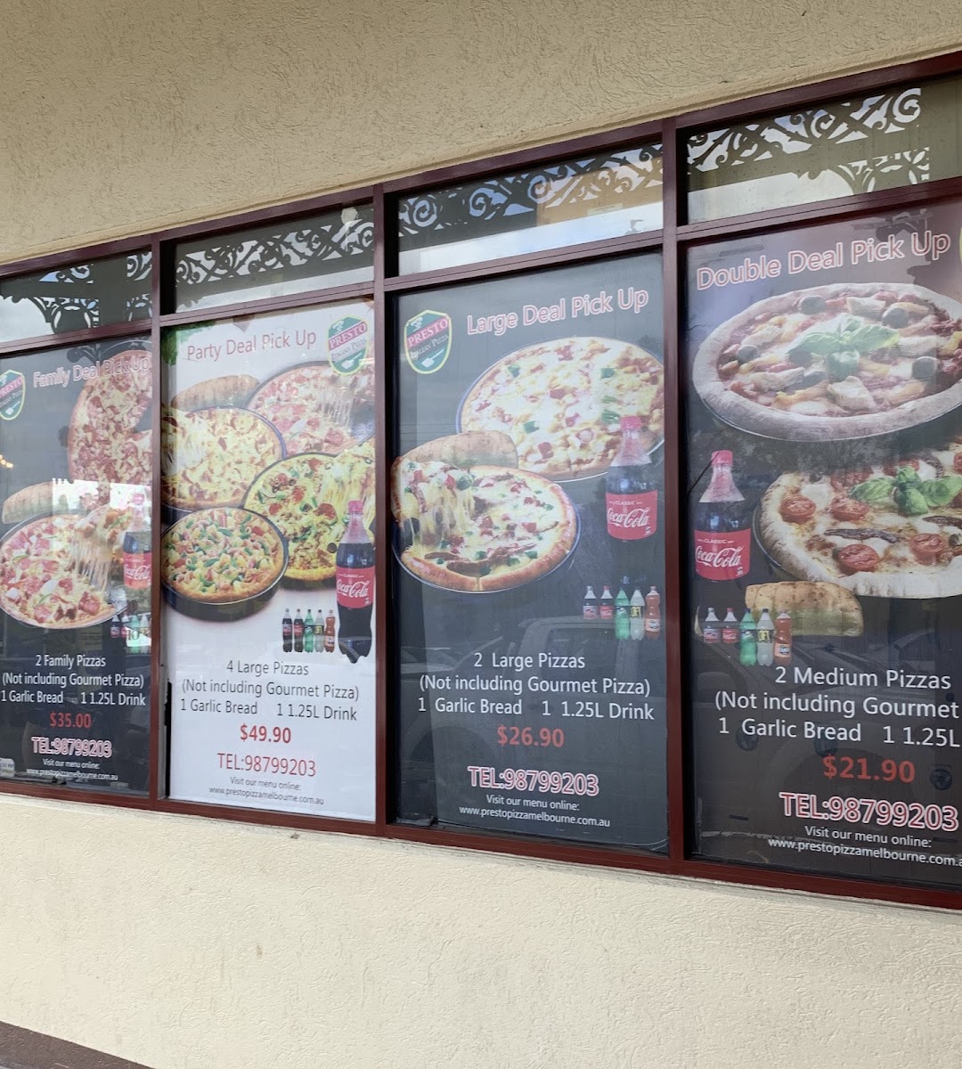 Presto Pizza Photo Menu 1