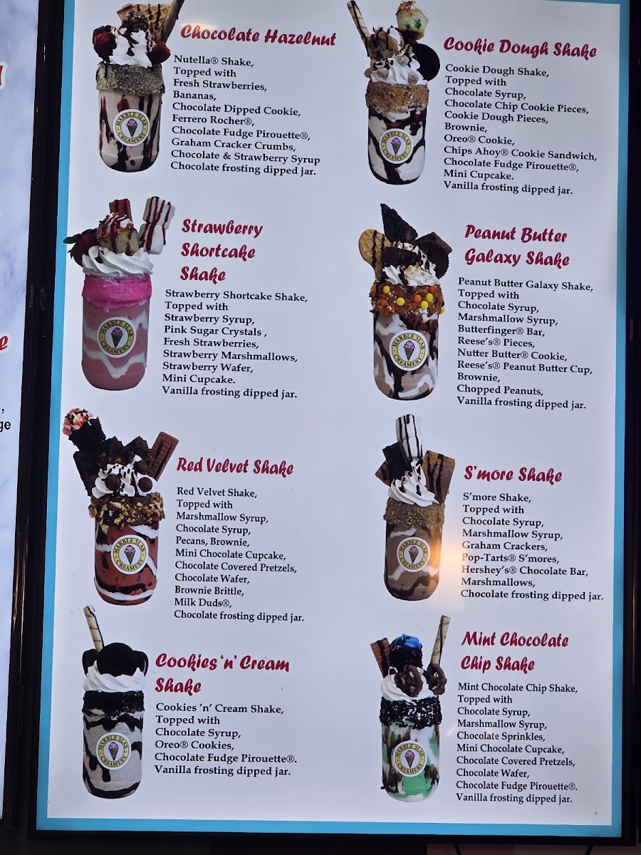 Marble Slab Creamery Photo Menu 1