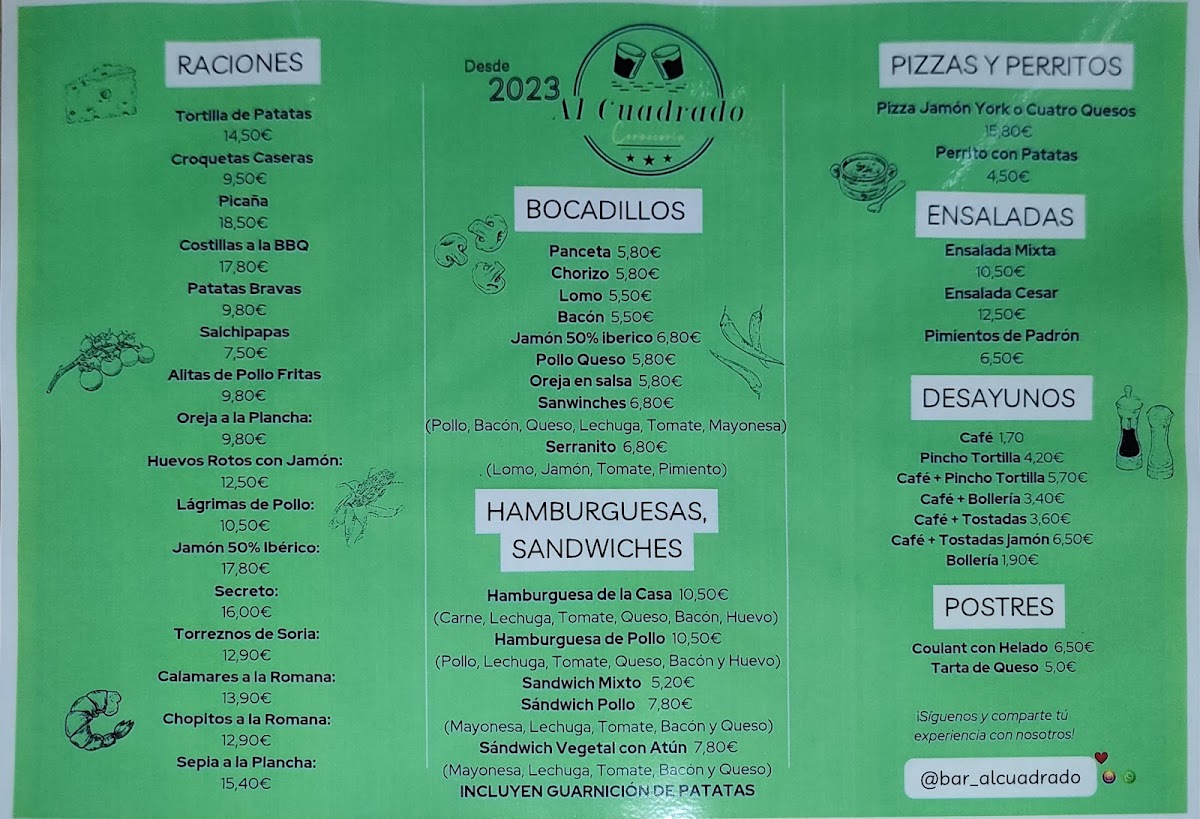 AL CUADRADO Photo Menu 1