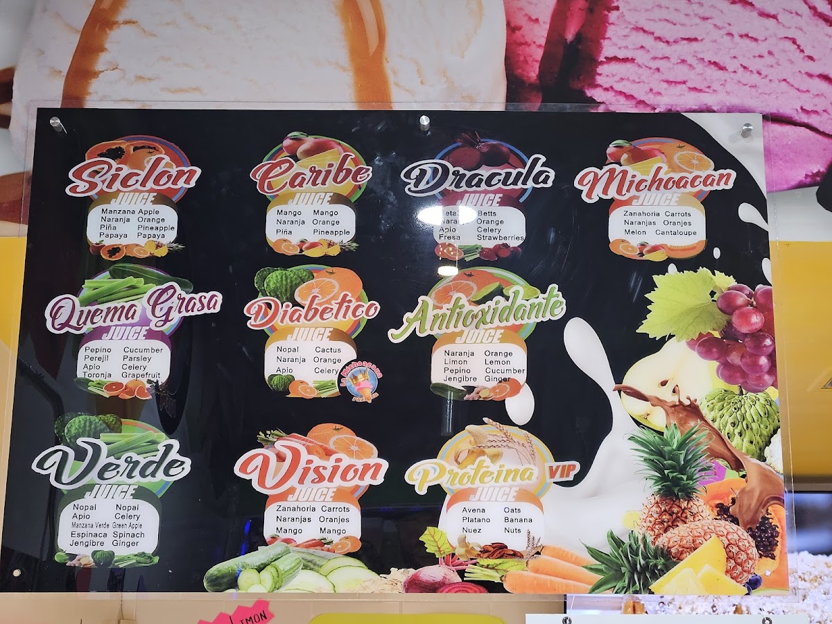 La Michoacana Photo Menu 2