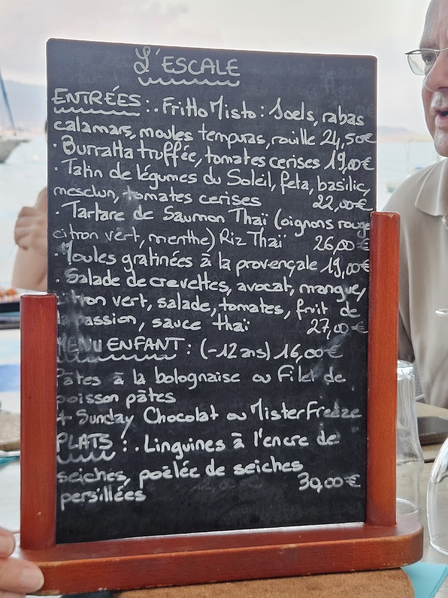 L'Escale Photo Menu 1