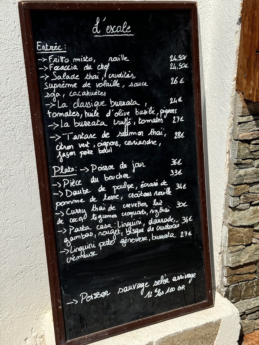 L'Escale Photo Menu 4