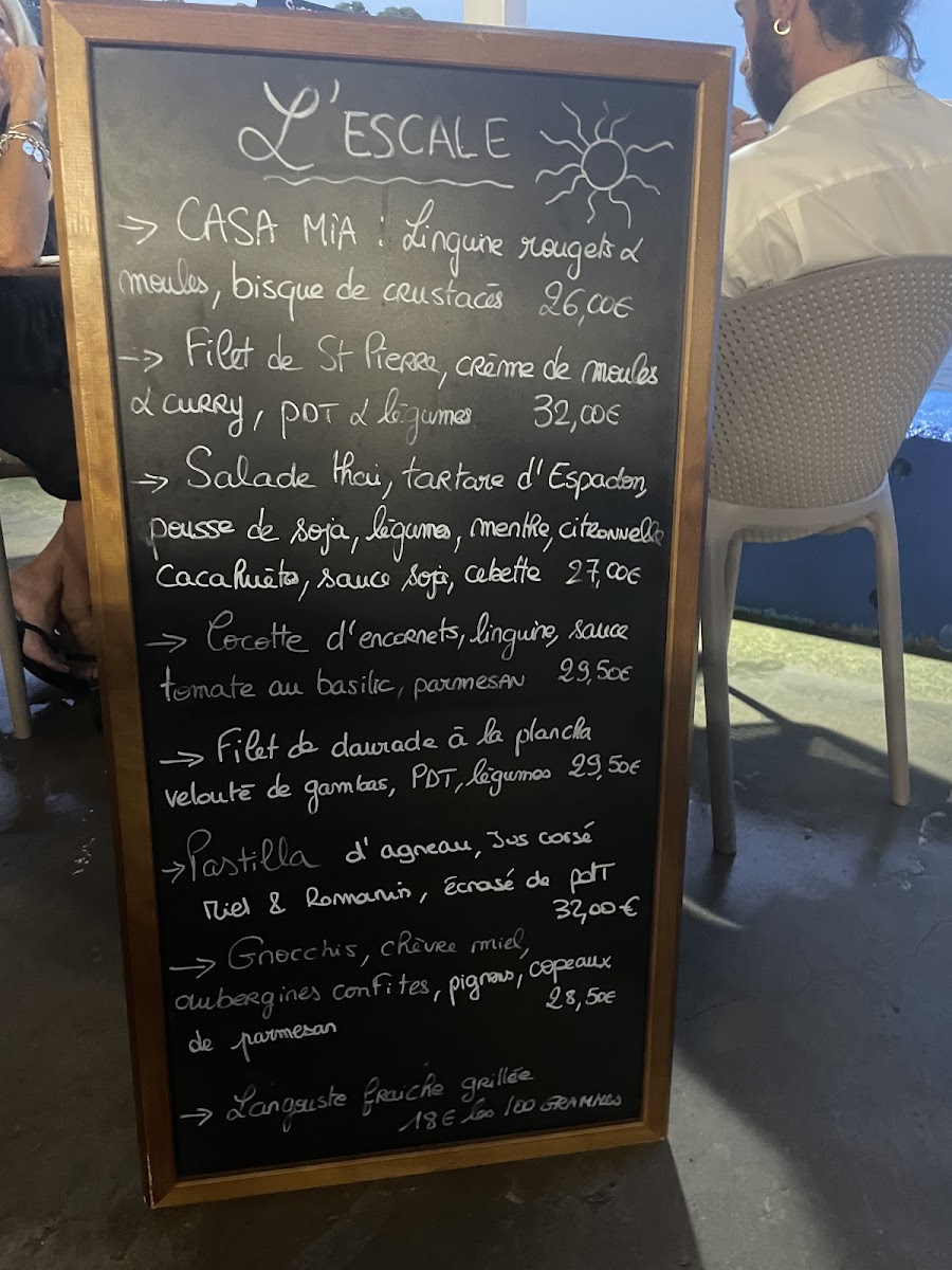 L'Escale Photo Menu 8