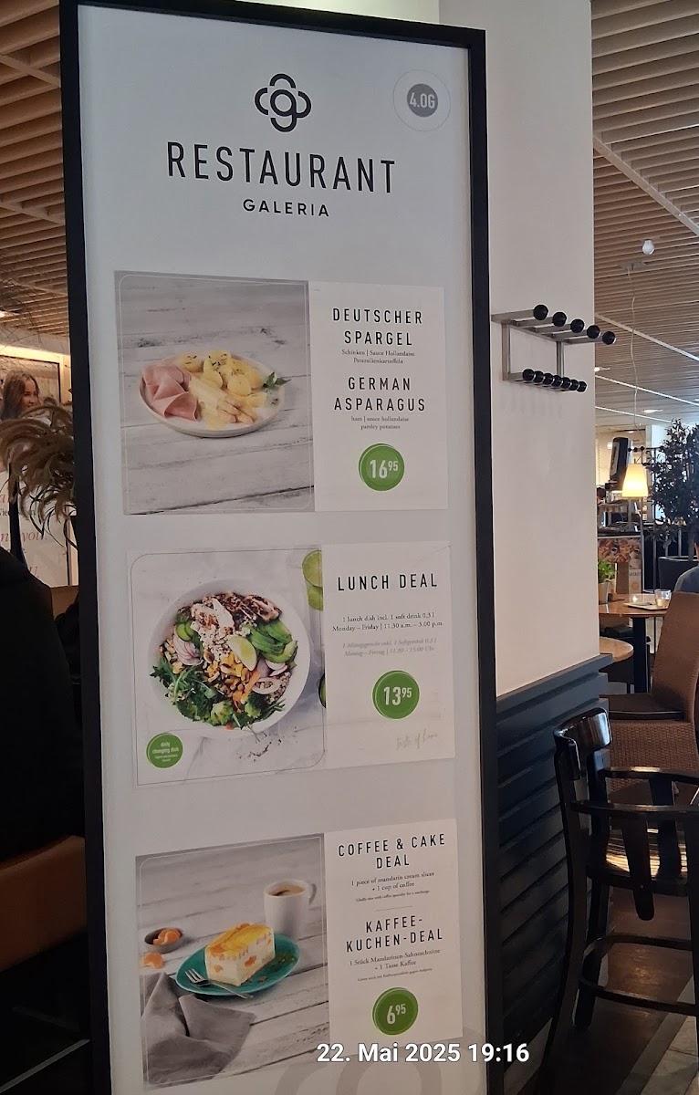 GALERIA Restaurant Photo Menu 1