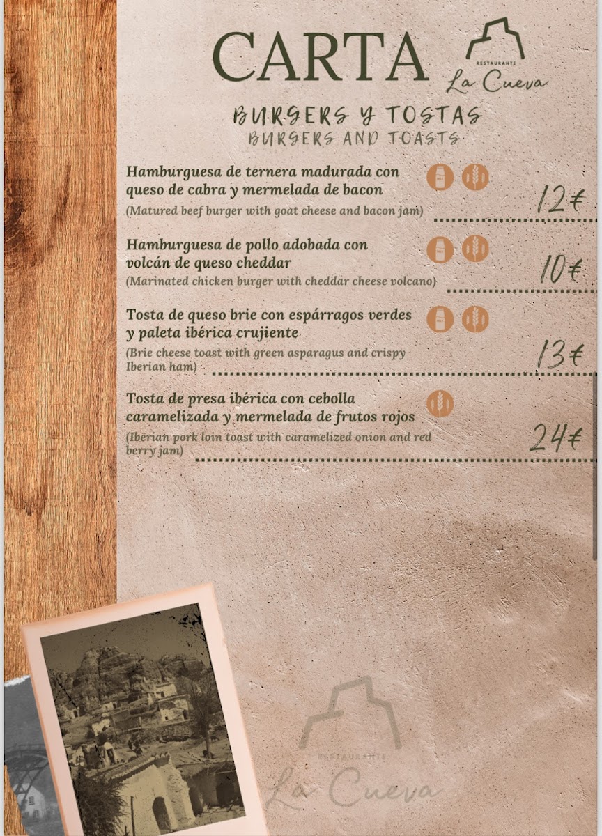 La Cueva Photo Menu 3