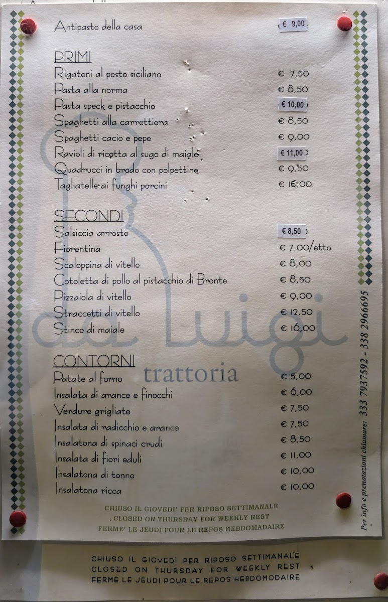 Trattoria da Luigi Photo Menu 8