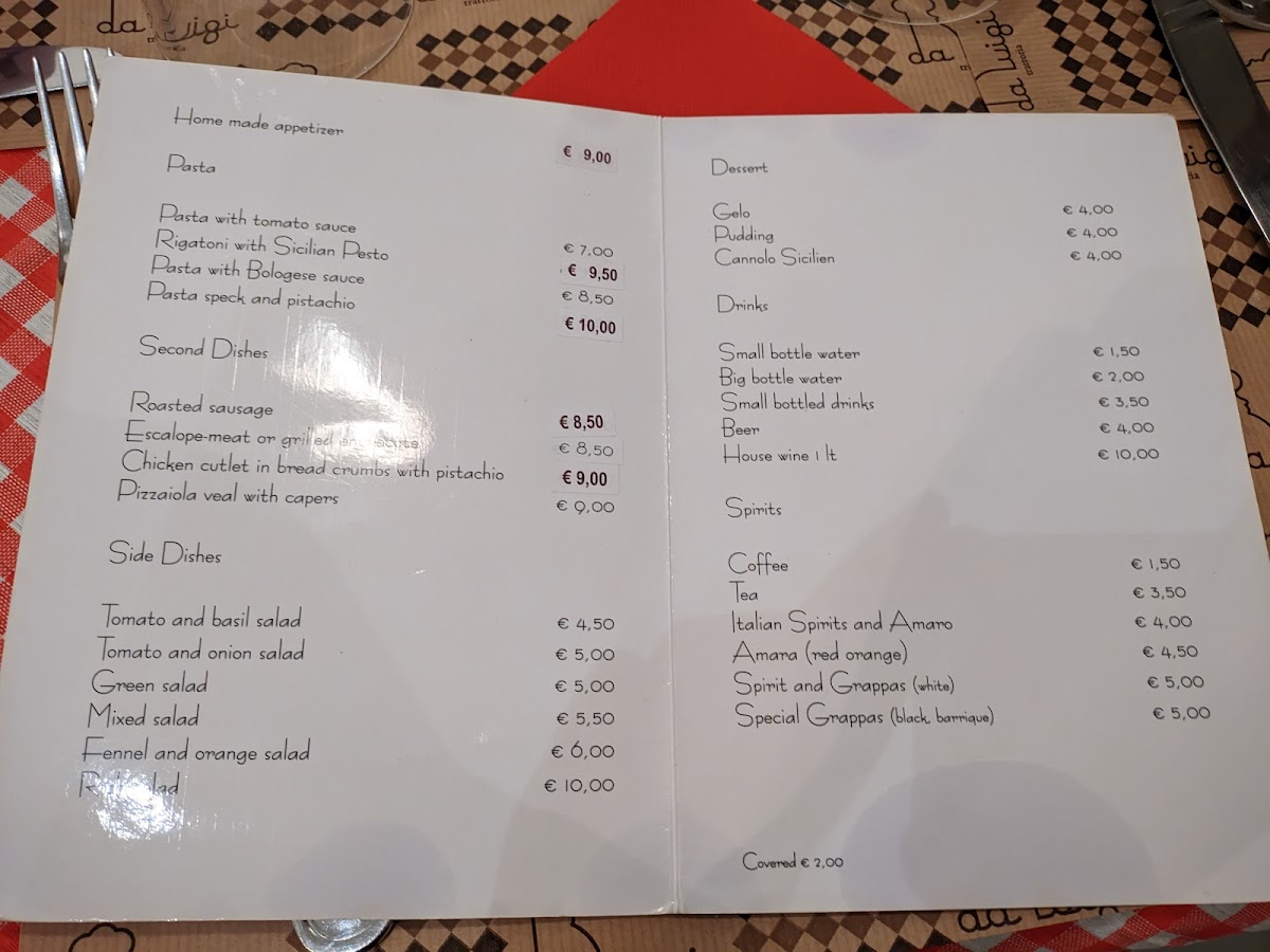 Trattoria da Luigi Photo Menu 9