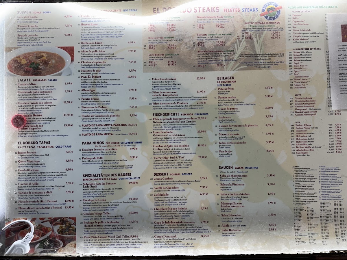 Restaurant El Dorado Photo Menu 2