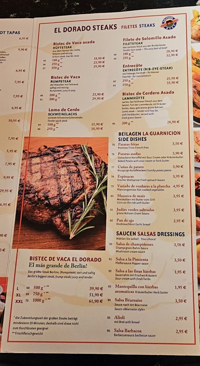 Restaurant El Dorado Photo Menu 3