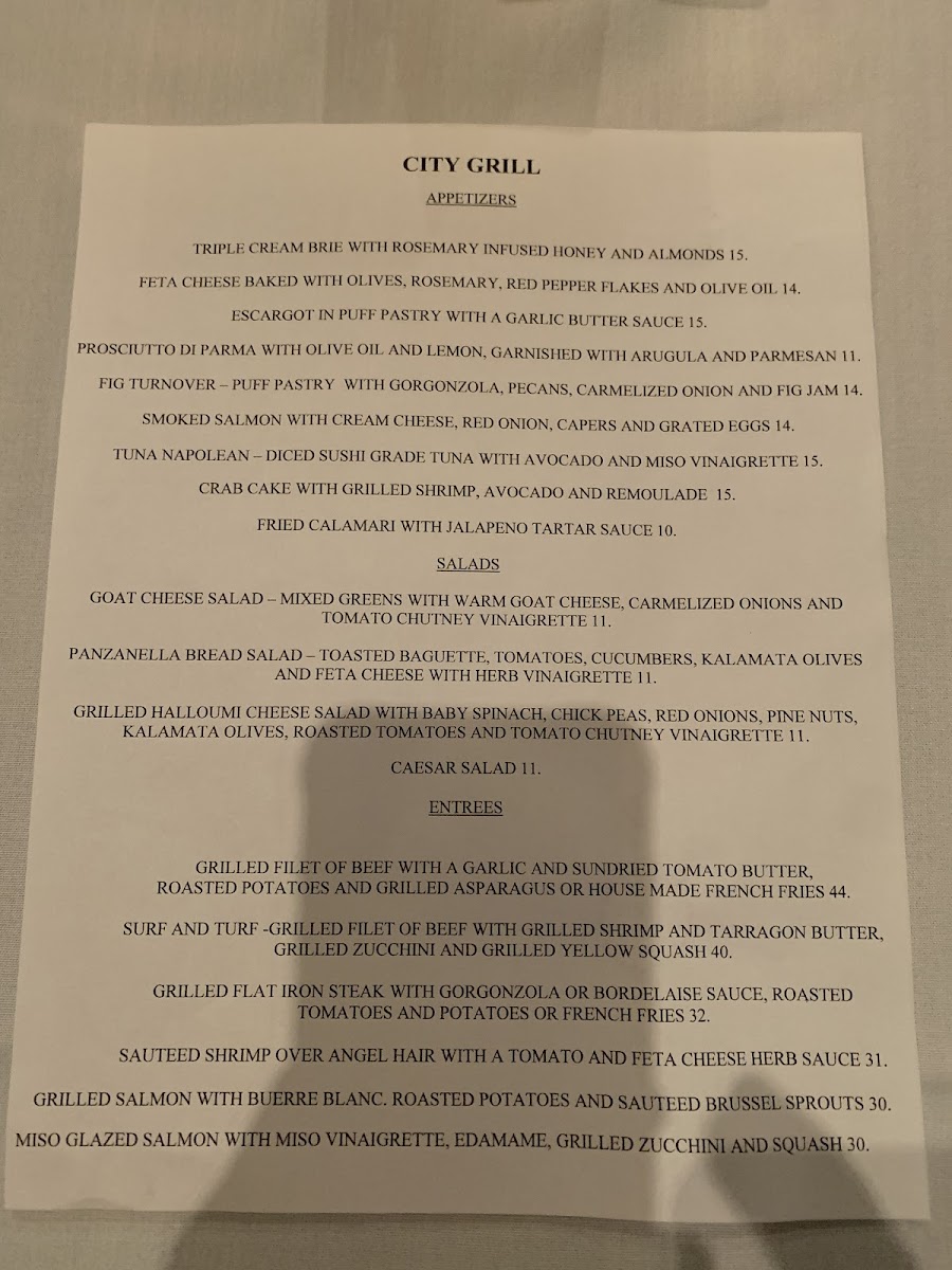 City Grill Photo Menu 4