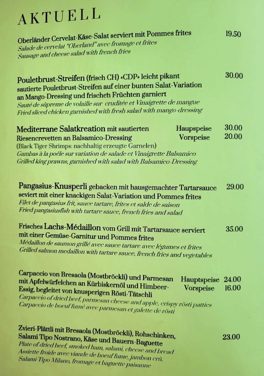 Café de Paris Photo Menu 10