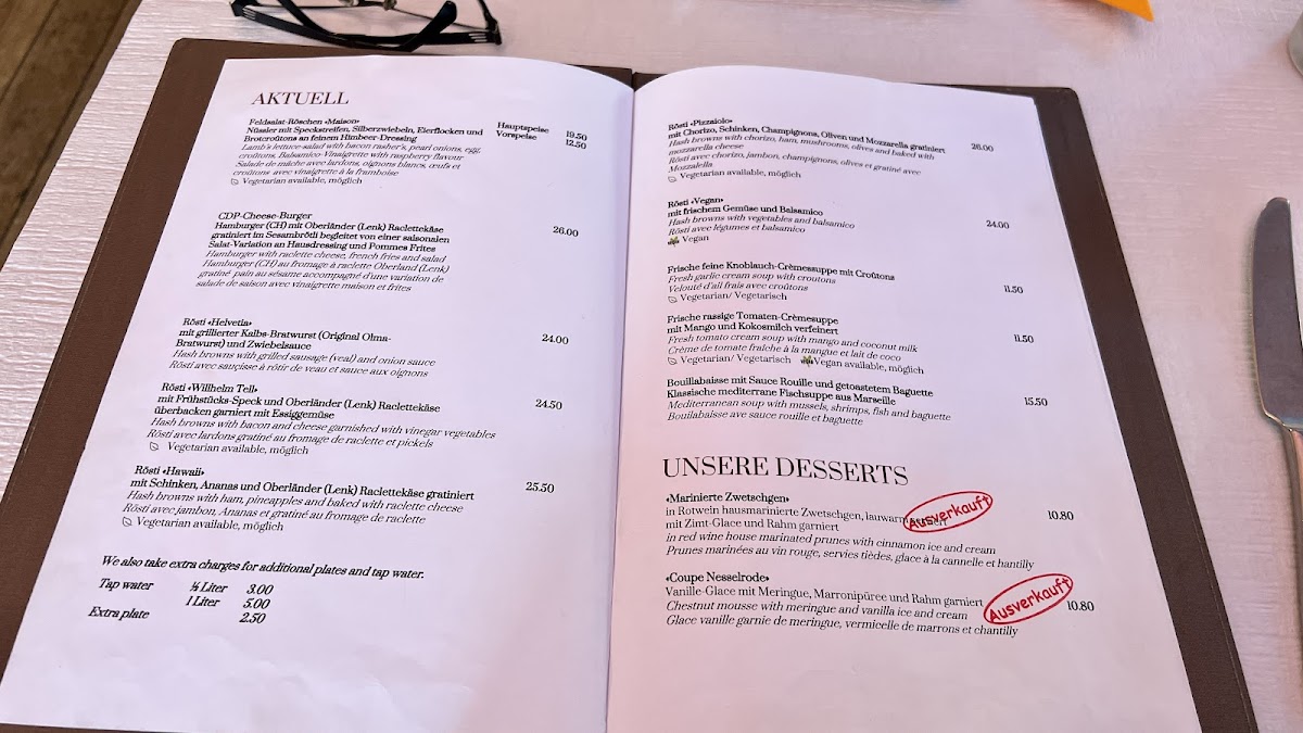 Café de Paris Photo Menu 3