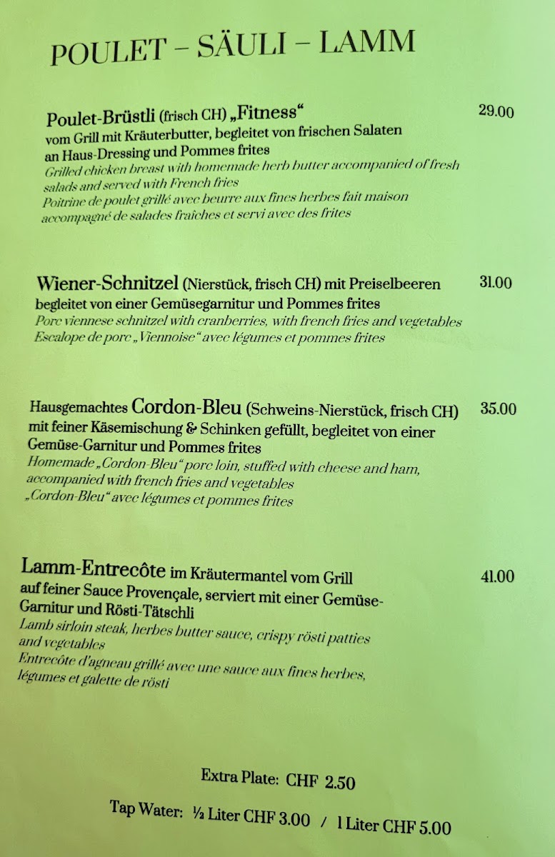 Café de Paris Photo Menu 4