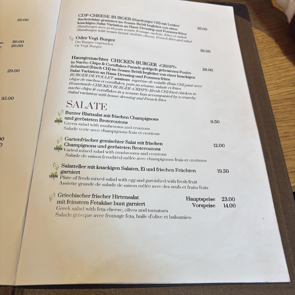 Café de Paris Photo Menu 8