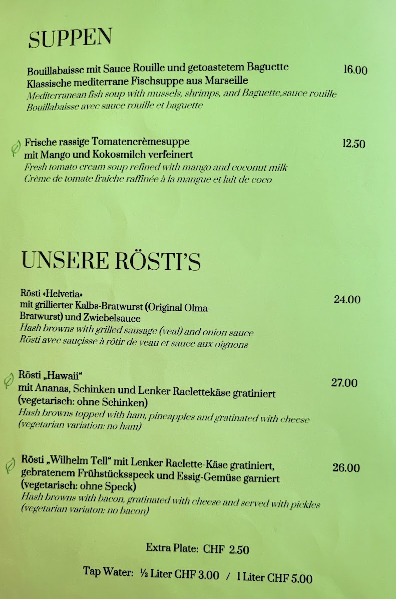 Café de Paris Photo Menu 9
